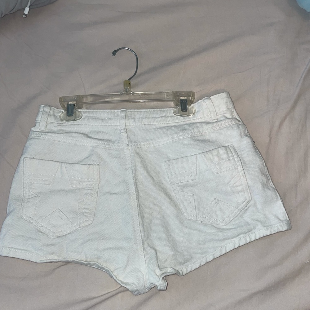 White Jean Shorts